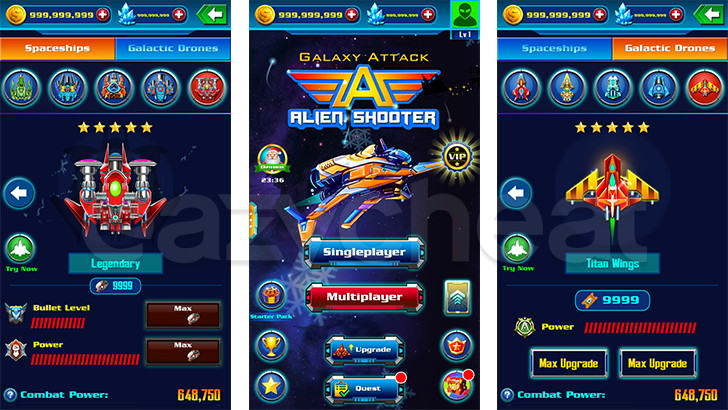 galaxy attack alien shooter cheats for smart phone