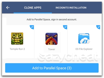 Cheat without root using Parallel Space Cheat without root using Parallel Space