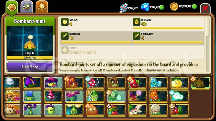 plants vs zombies 2 max level plants hack